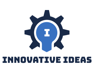 Gear Bulb Lettermark logo design