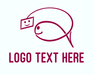 Cute Selfie Fish  logo