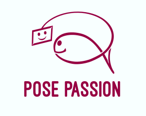 Cute Selfie Fish  logo