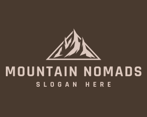 Geometric Triangle Mountain logo design