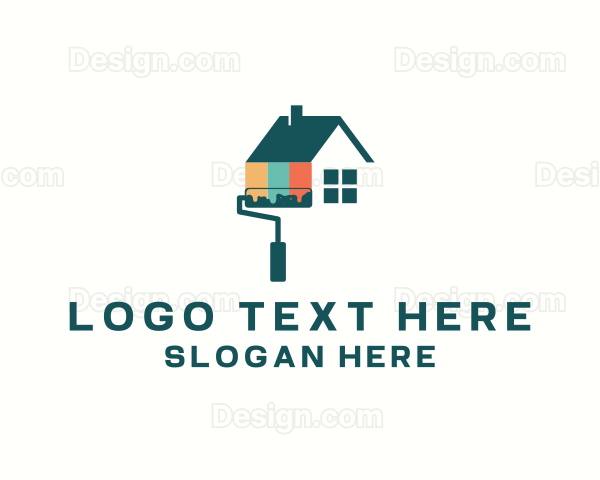 House Paint Roller Logo