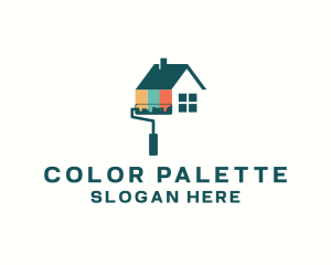 House Paint Roller logo design