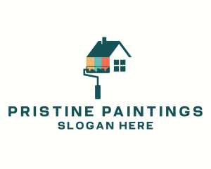 House Paint Roller logo design