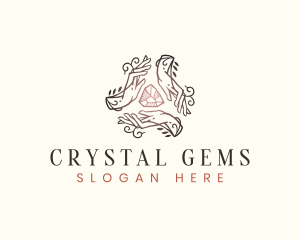 Gemstone Elegant Hand logo design