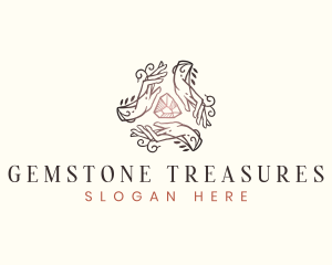 Gemstone Elegant Hand logo design
