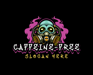 Skull Gas Mask Gaming logo design