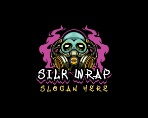 Skull Gas Mask Gaming logo design