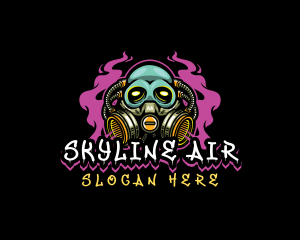 Skull Gas Mask Gaming logo