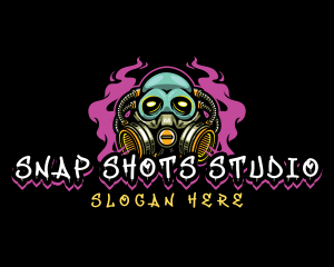 Skull Gas Mask Gaming logo