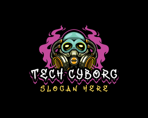 Skull Gas Mask Gaming logo