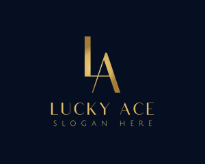 Luxury Letter LA Monogram logo design