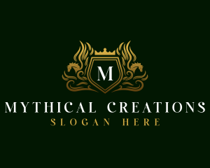 Mythical Pegasus Crest logo design