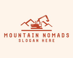 Industrial Excavator Mountain logo design