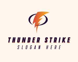 Thunder Lightning Bolt logo design