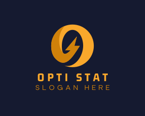 Electric Lightning Letter O logo design