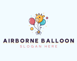 Giraffe Party Balloons  logo design