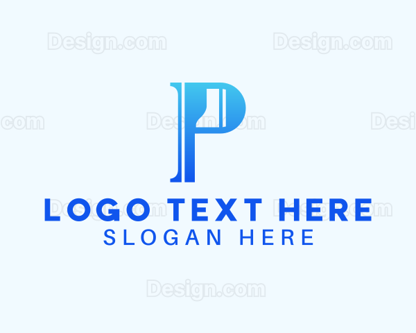 Simple Business Letter P Logo