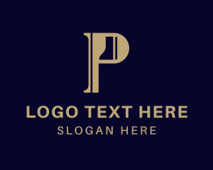 Simple Business Letter P logo