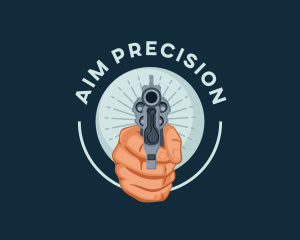 Hand Revolver Gun logo