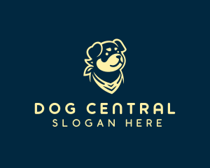 Cute Dog Scarf logo design