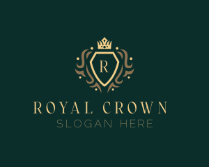 Ornamental Crown Shield logo design