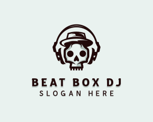 Skull Music DJ logo design