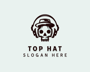 Skull Music DJ logo design