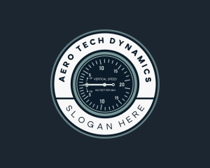 Aircraft Gauge Meter logo design