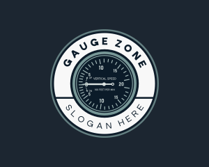 Aircraft Gauge Meter logo design