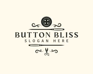 Fashion Needle Button logo design