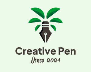 Pen Palm Tree Publishing logo design