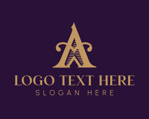 Elegant Antique Medieval Letter A logo
