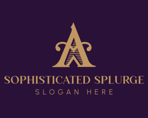 Elegant Antique Medieval Letter A logo design