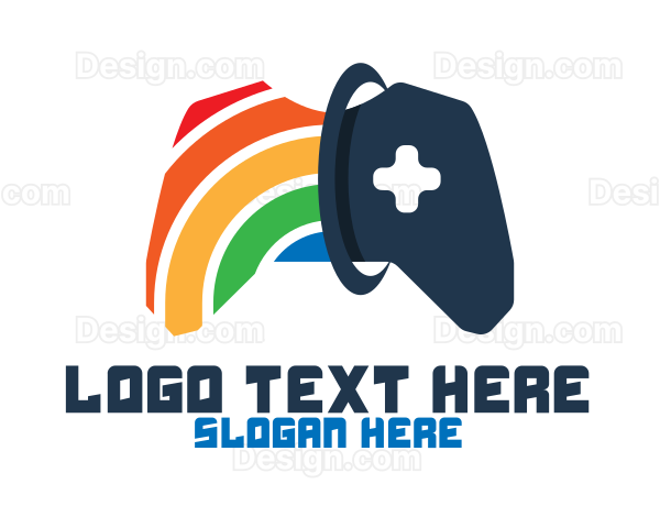 Rainbow Controller Gaming Logo