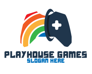 Rainbow Controller Gaming logo design