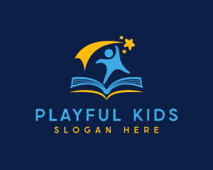 Storyteller Kid Book logo design