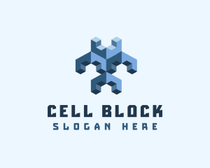 3D Gaming Blocks logo design