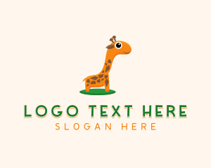 Baby Giraffe Animal Logo