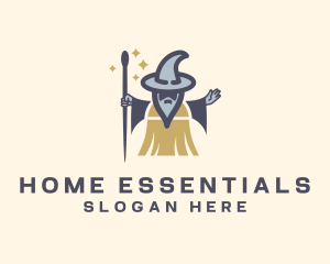 Cleaning Magic Wizard logo design