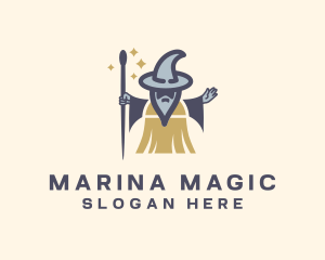 Cleaning Magic Wizard logo design