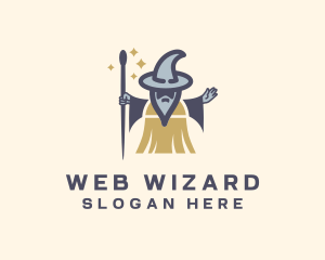 Cleaning Magic Wizard logo design