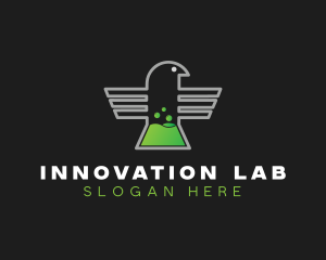 Bird Laboratory Flask logo design