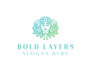 Beautiful Flower Woman Spa  logo design