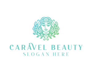 Beautiful Flower Woman Spa  logo design