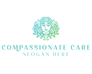 Beautiful Flower Woman Spa  logo design