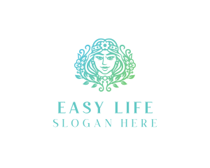 Beautiful Flower Woman Spa  logo design