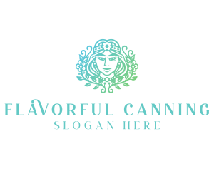 Beautiful Flower Woman Spa  logo design