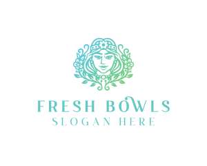 Beautiful Flower Woman Spa  logo design