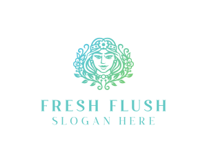 Beautiful Flower Woman Spa  logo design