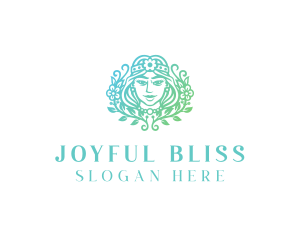 Beautiful Flower Woman Spa  logo design